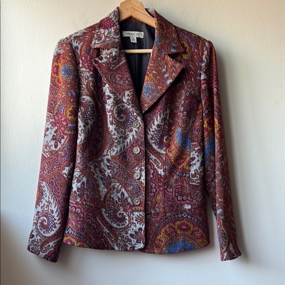 Coldwater Creek Women’s Paisley Blazer Size XS